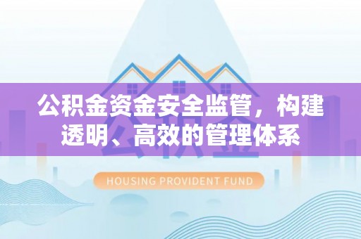金昌公积金资金安全监管，构建透明、高效的管理体系